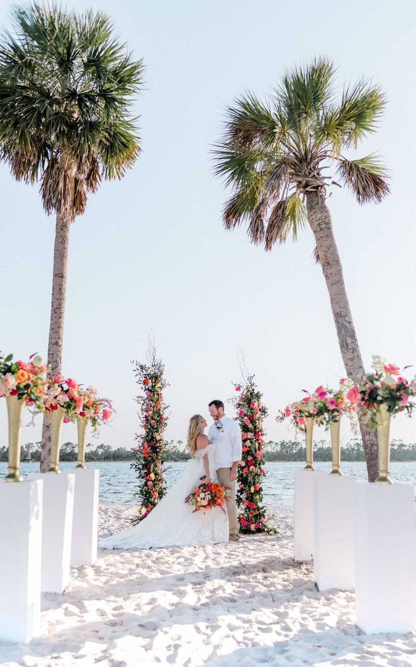 beach wedding ceremony